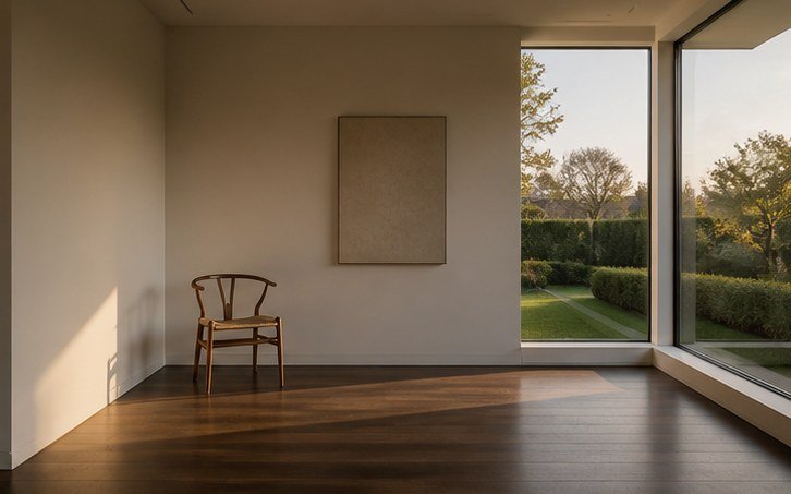 An empty room waiting for a viewing