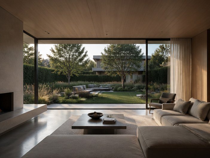 Living room among the trunks